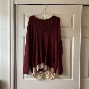 Urban Outfitters Lace Trim Sweater
